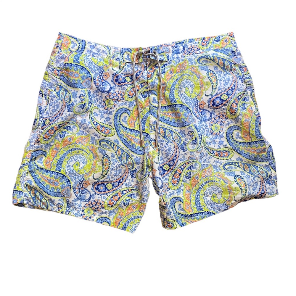 Bugatchi Men’s Paisley Printed Swim Trunks